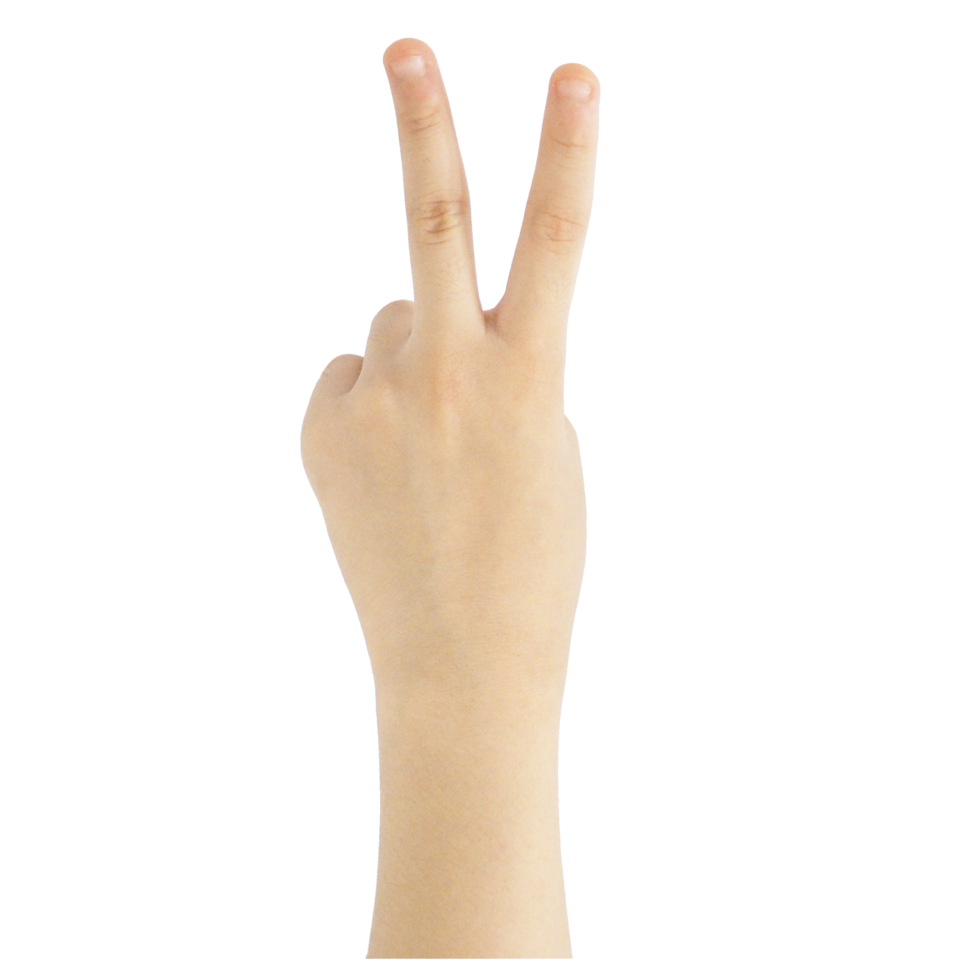 Numbering fingers from one to ten png
