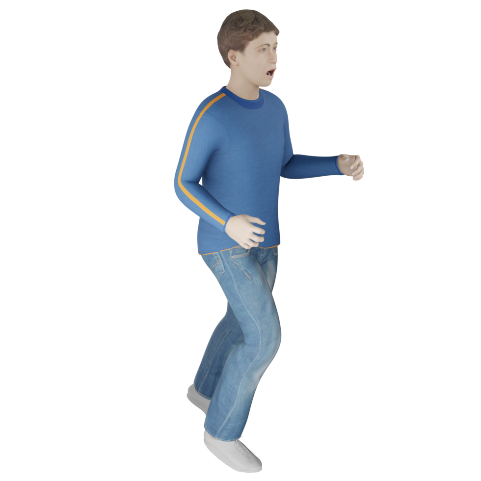 heureux, homme, modèle, avatar, homme, modèle, humain, caractère, 3d, illustration png