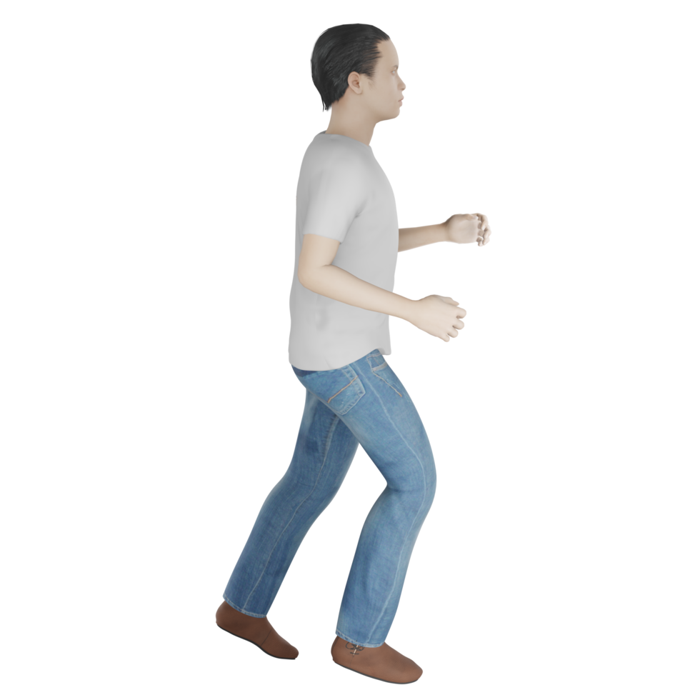 gelukkig man model avatar man model menselijk karakter 3d illustratie png