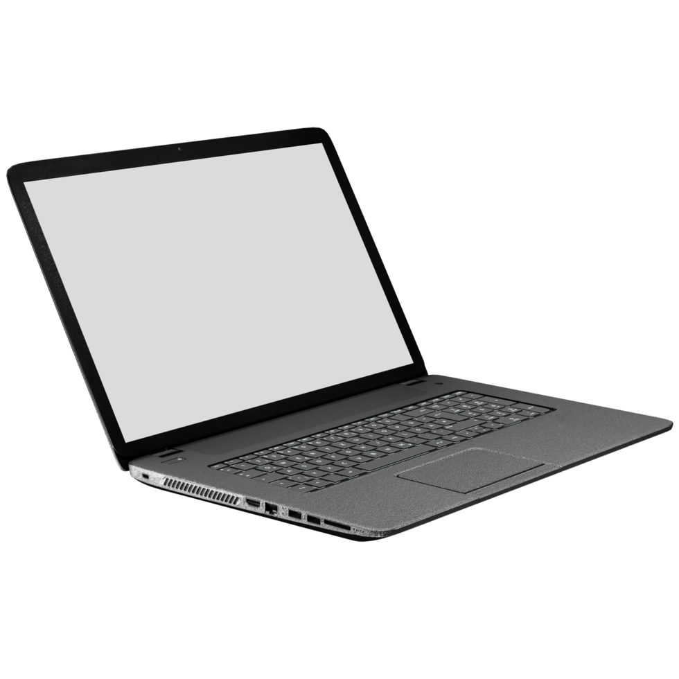 laptop computer leeg scherm toetsenbord 3d illustratie png