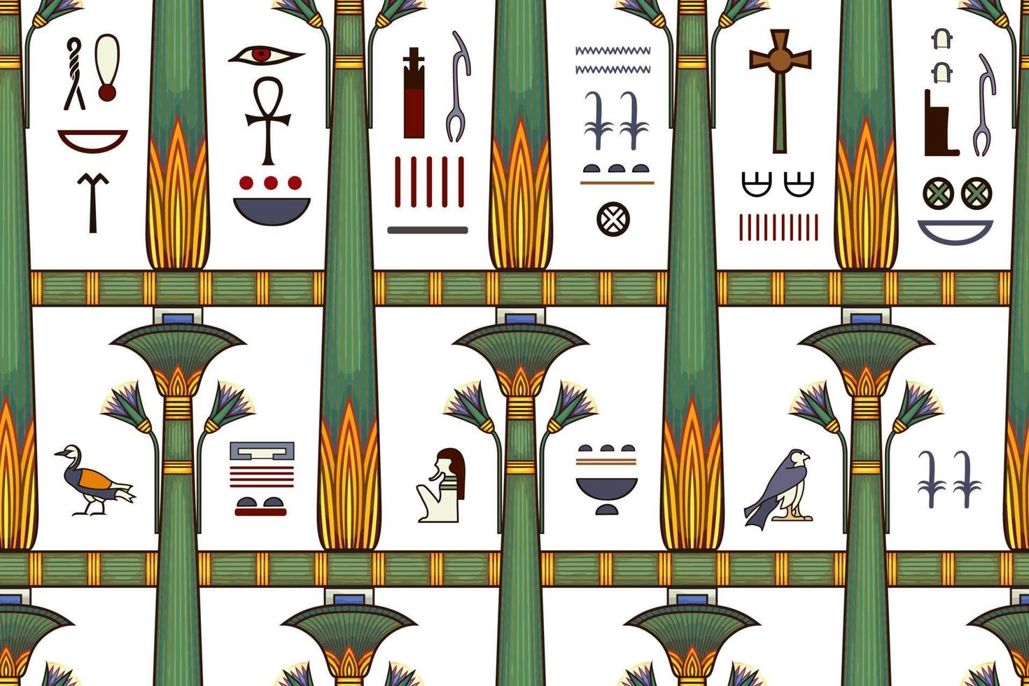 Ancient egypt symbol.Fabric.Seamless.Background.Egyptian. vector