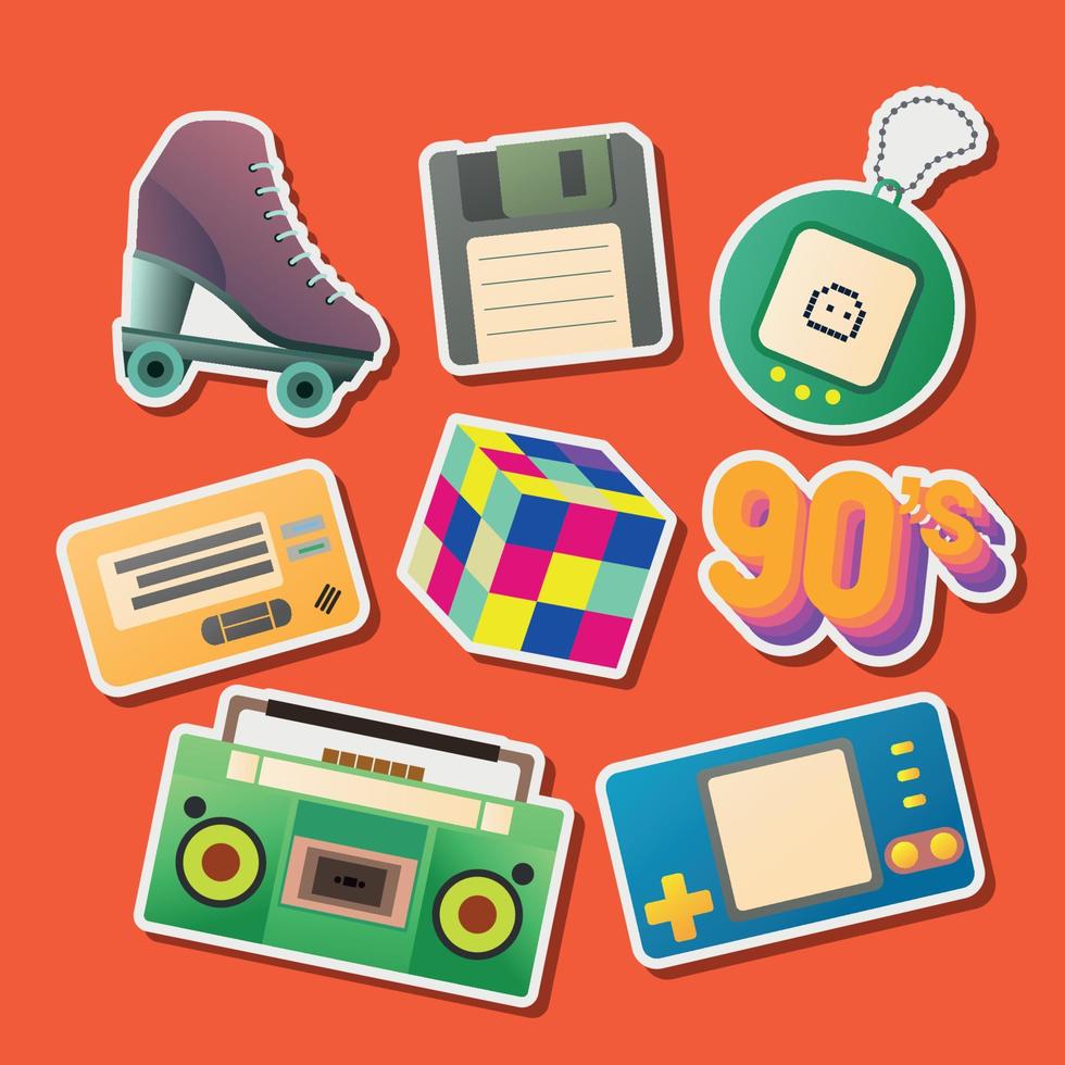 Vintage Stickers Set vector