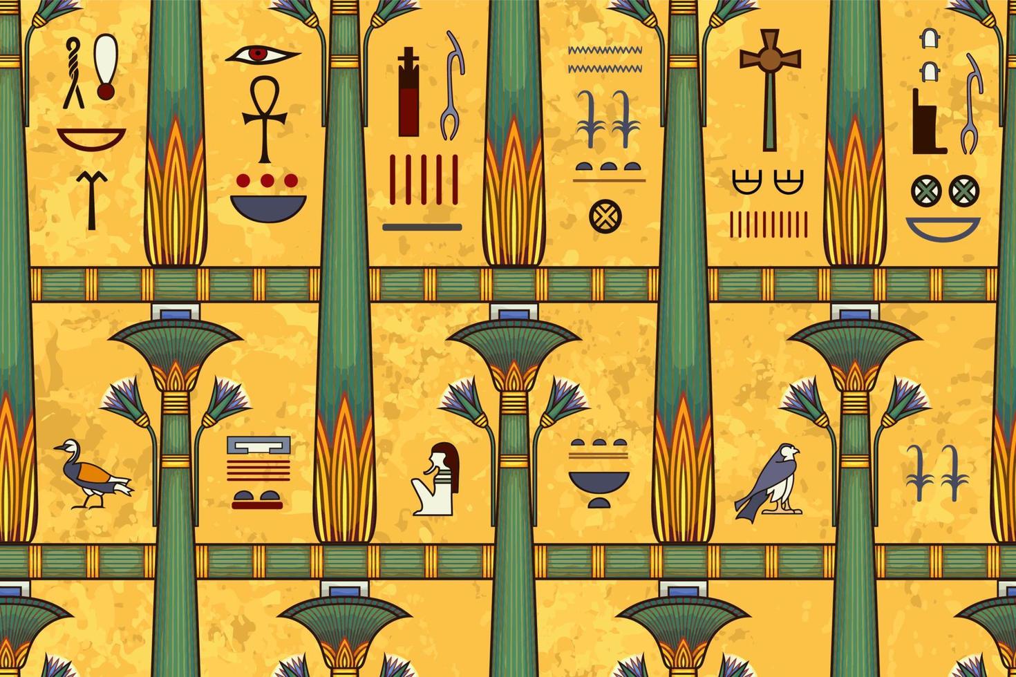Ancient egypt symbol.Fabric.Seamless.Background.Egyptian. vector