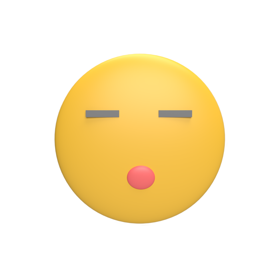Emoticon 3d icon model cartoon style concept. render illustration png