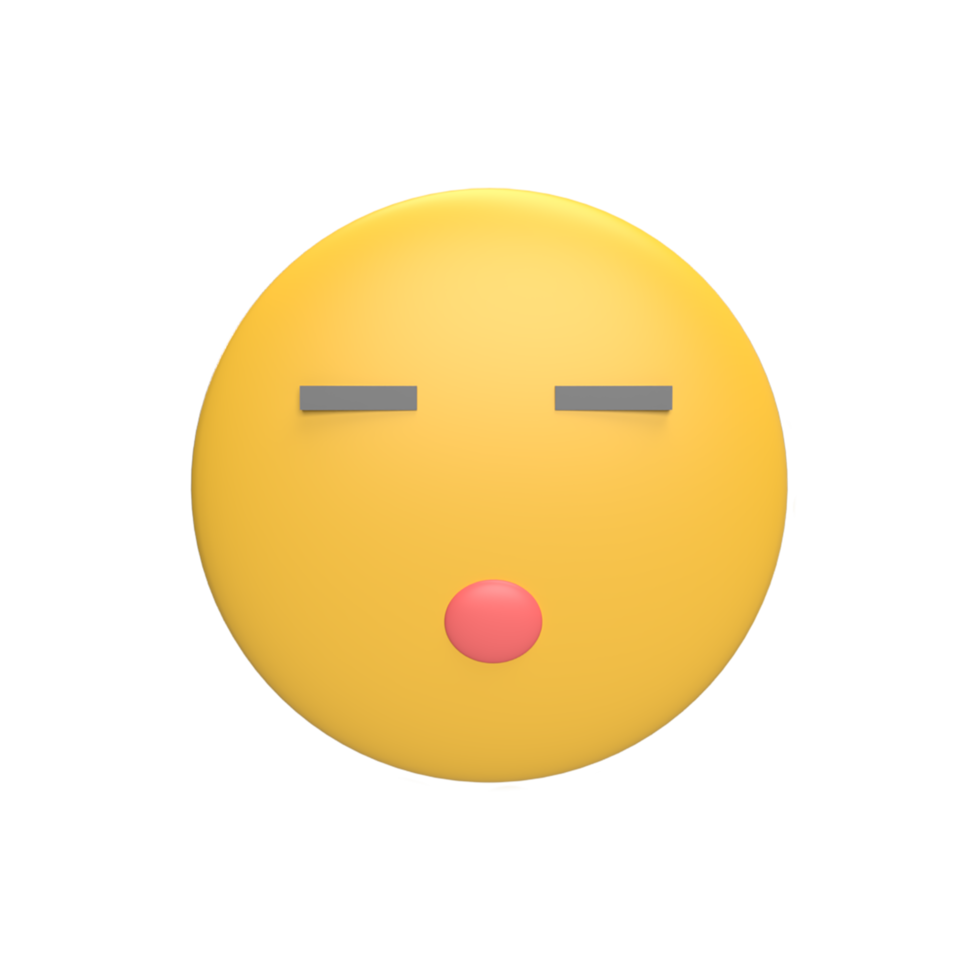 Emoticon 3d icon model cartoon style concept. render illustration png