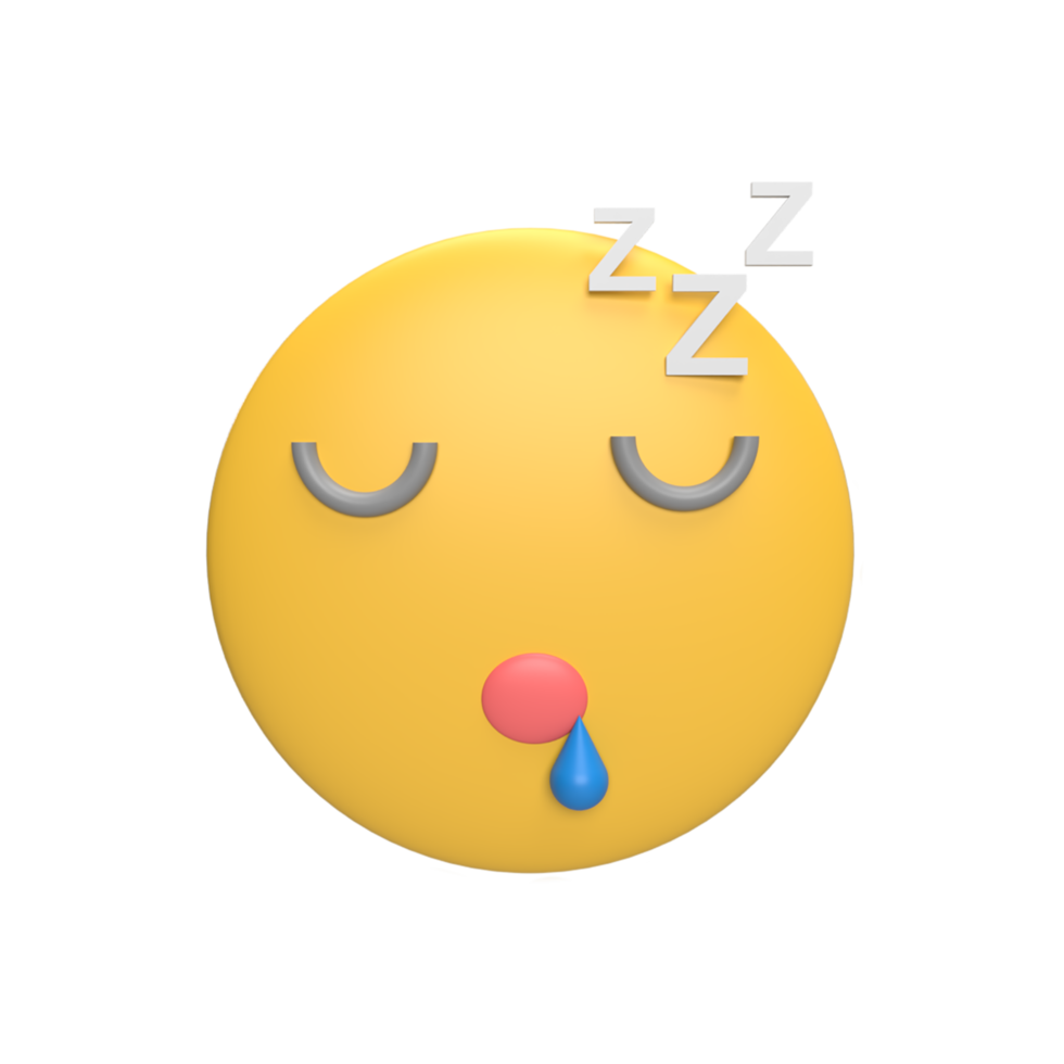 Emoticon 3d icon model cartoon style concept. render illustration png