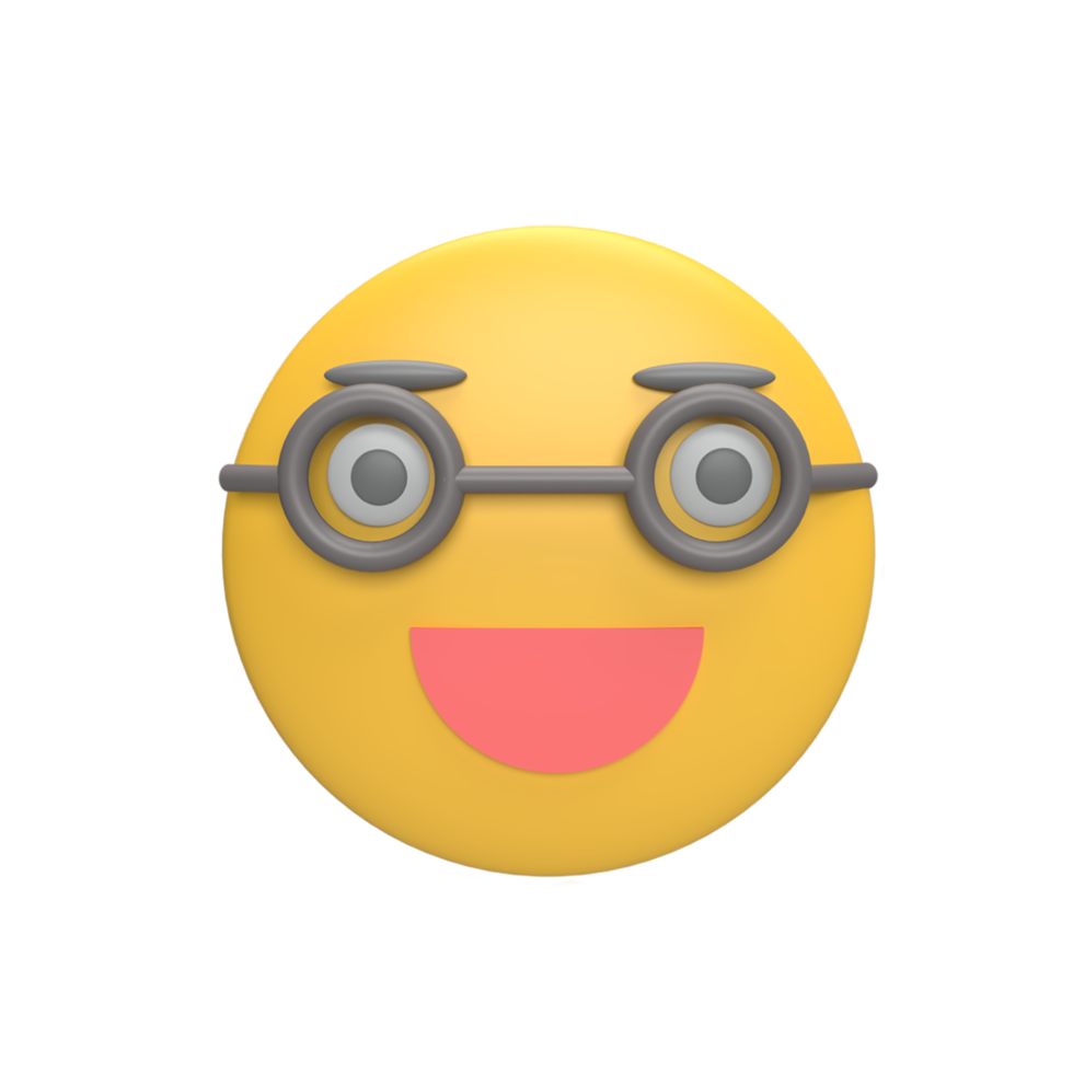 emoticon 3d ícone modelo conceito de estilo dos desenhos animados. renderizar ilustração png