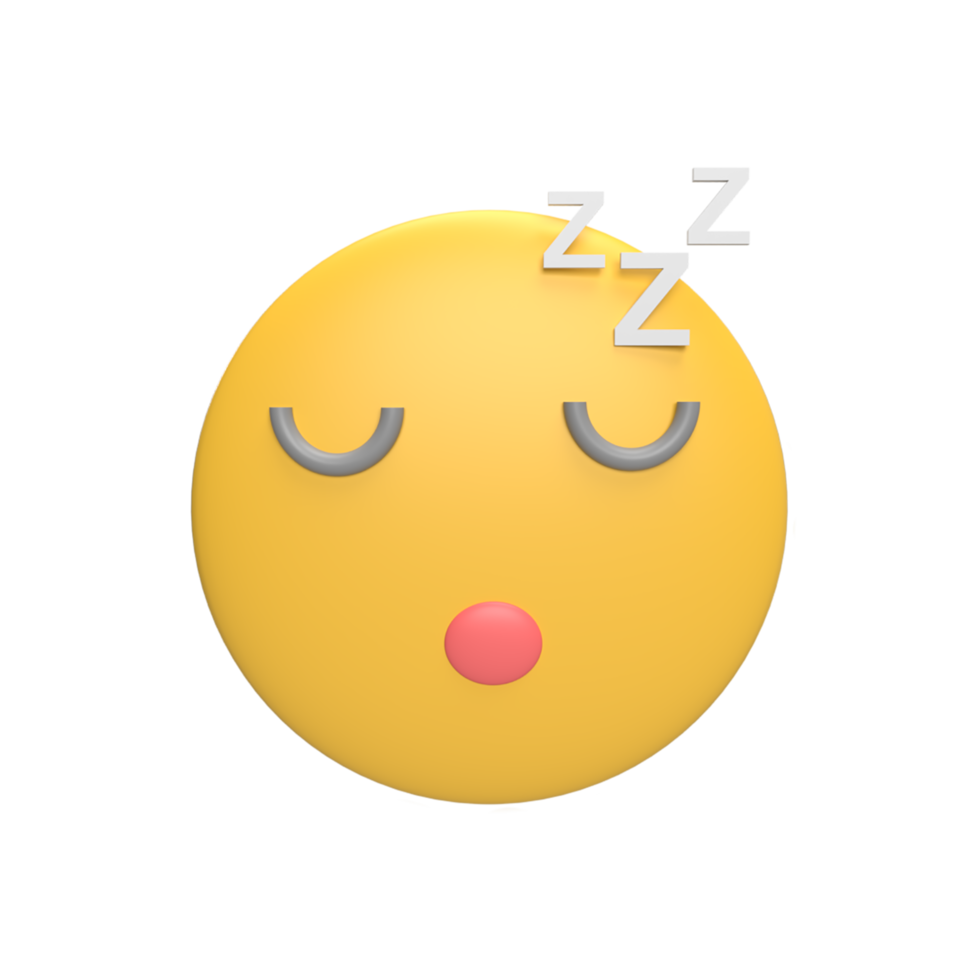 Emoticon 3d icon model cartoon style concept. render illustration png