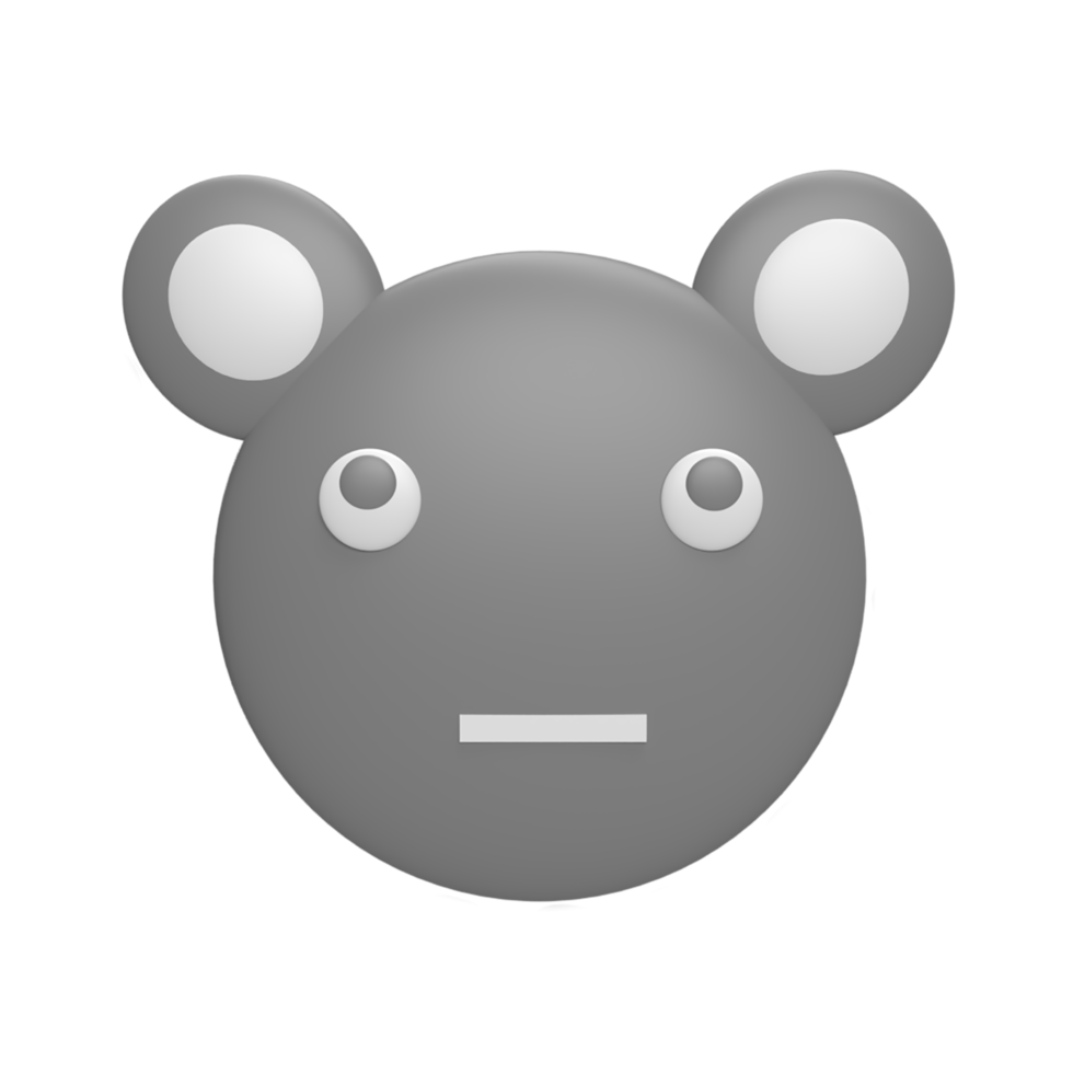 emoticon koala 3d ikon modell tecknad stil koncept. göra illustration png