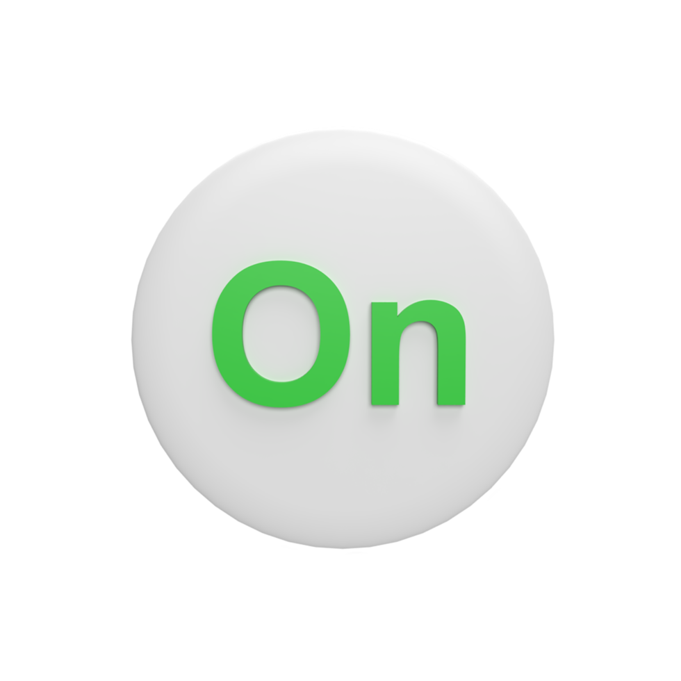 3D On Button. render object png