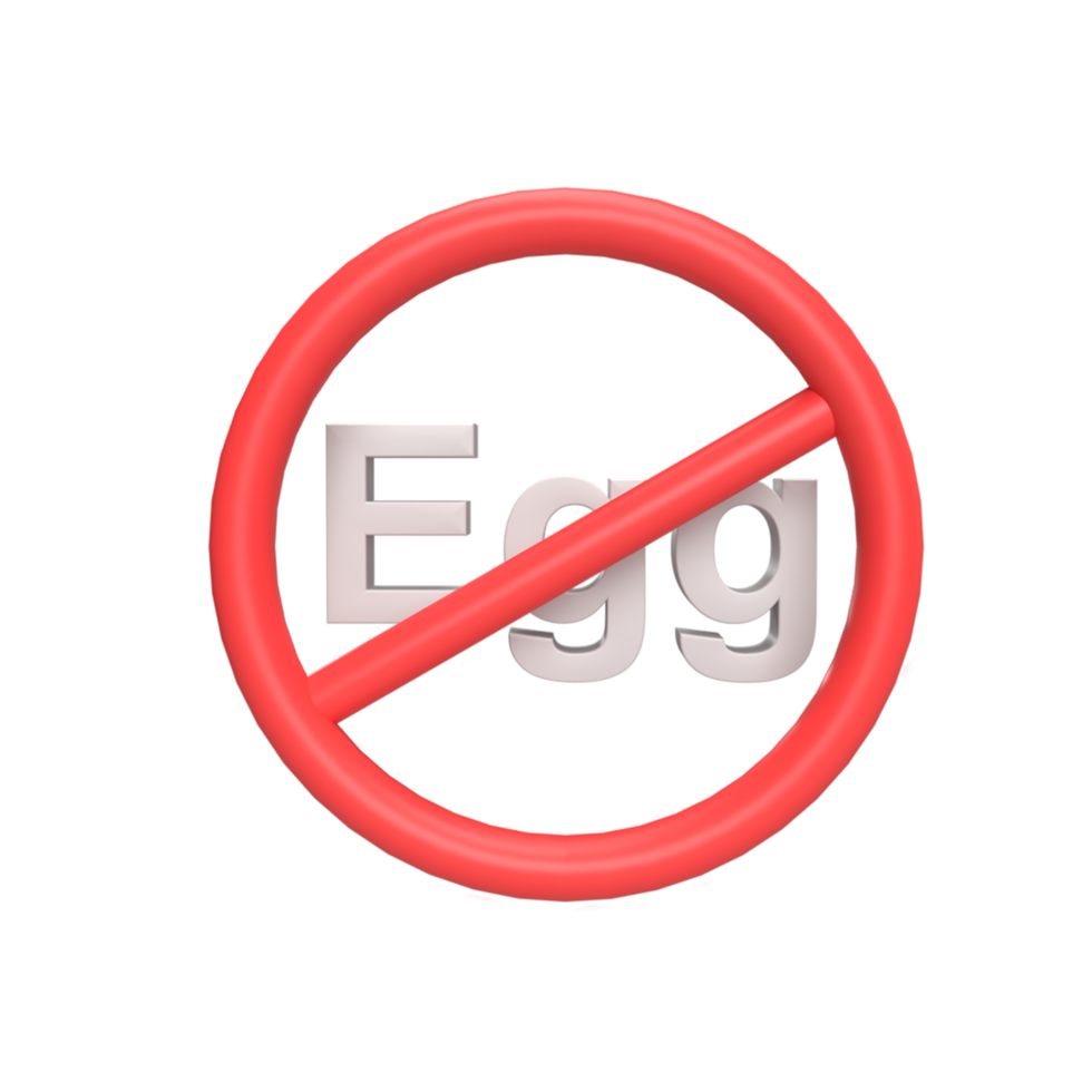 3D No Egg. render illustration png