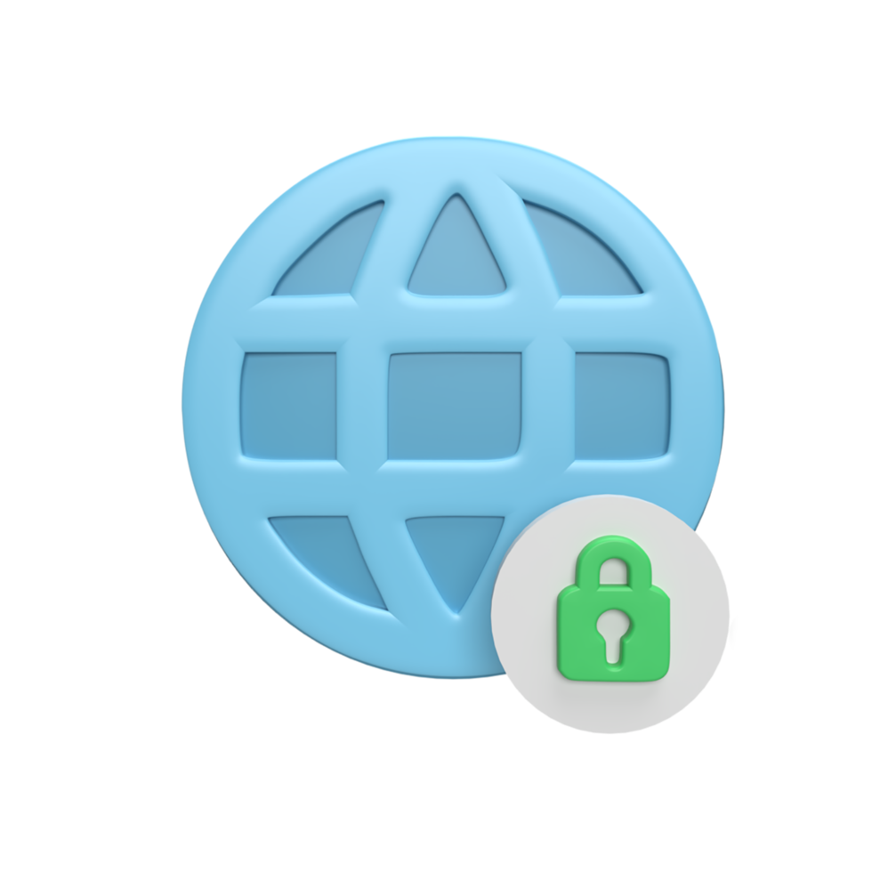 3D web icon with Padlock concept. rendered illustration png