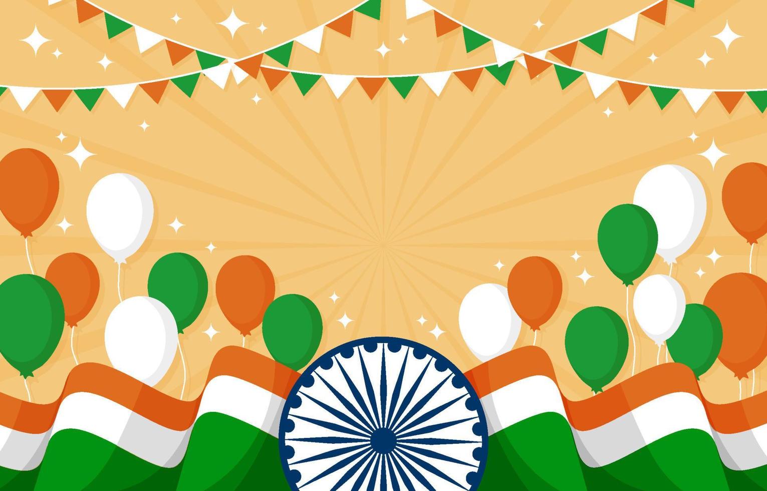 fondo de festividad del día de la independencia de la india vector