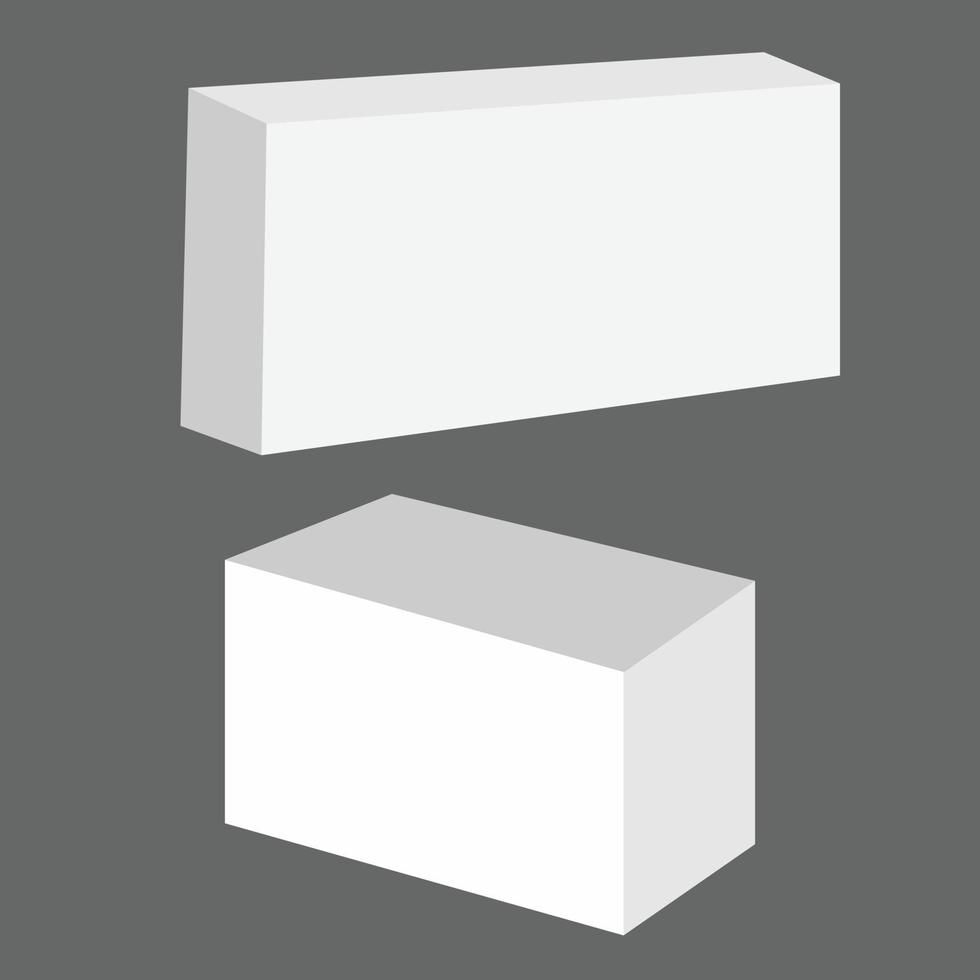 Blank box For Dessert, Yogurt, Ice Cream, Sour Cream Or Snack. vector