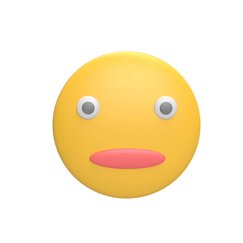 concepto de estilo de dibujos animados de modelo de icono de emoticono 3d. hacer ilustración png