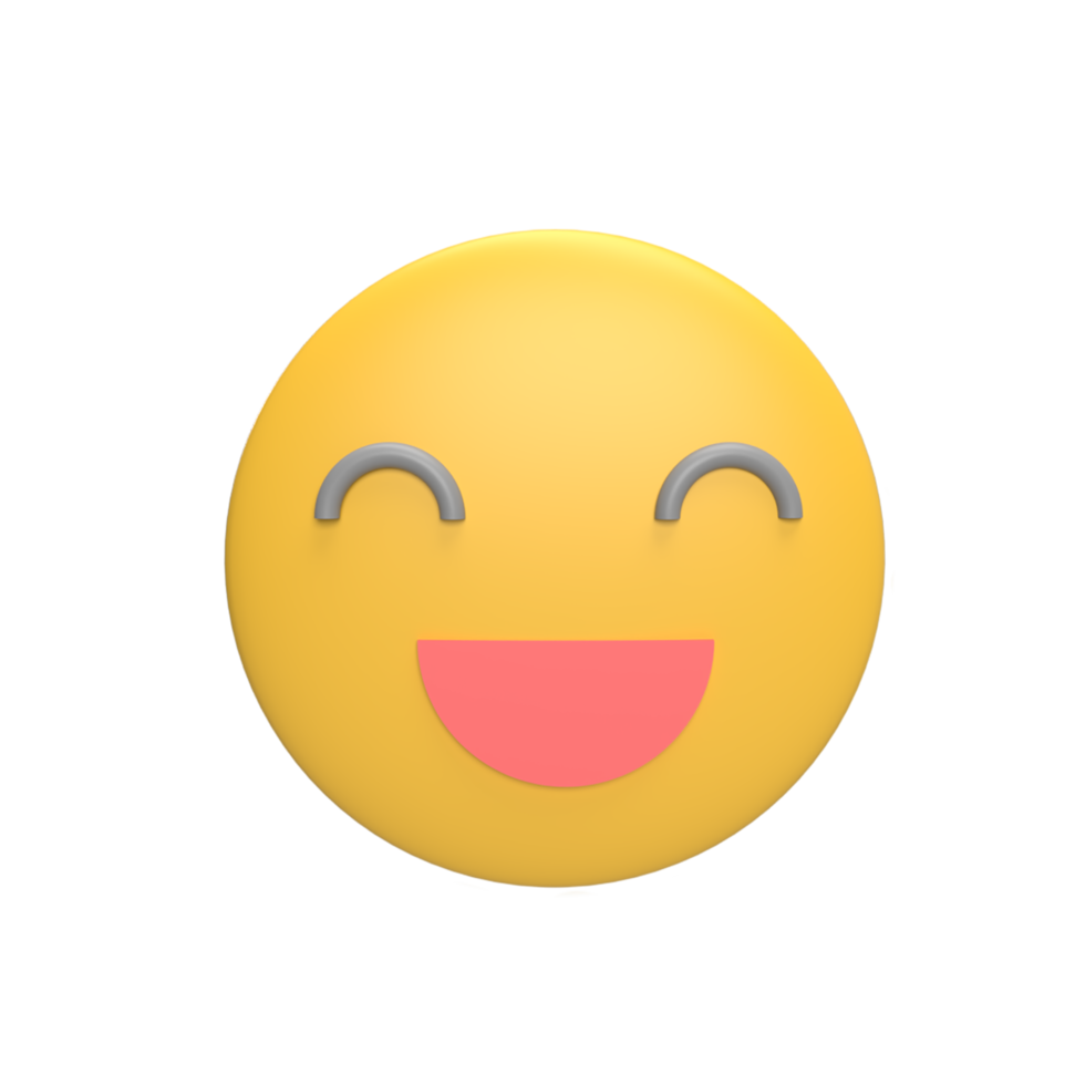 Emoticon 3D-Symbol Modell Cartoon-Stil-Konzept. Abbildung machen png