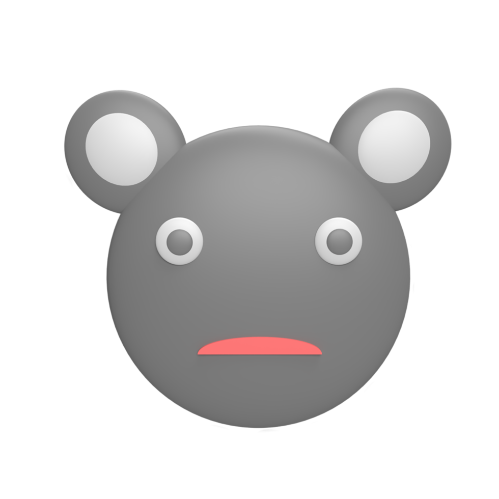 concepto de estilo de dibujos animados de modelo de icono de emoticono koala 3d. hacer ilustración png