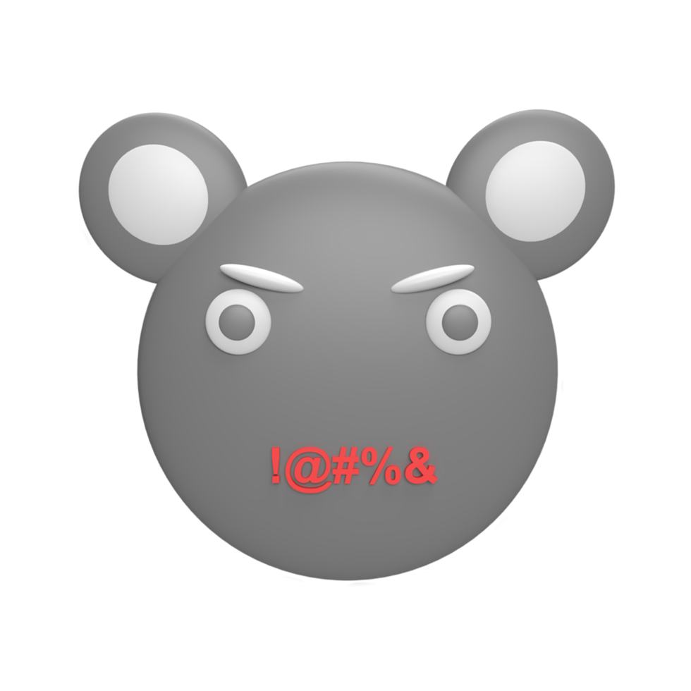 emoticon koala 3d pictogram model cartoon stijl concept. render illustratie png