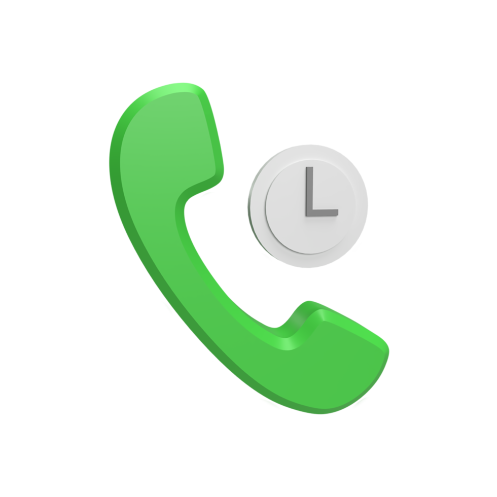 3D Pending Call concept. rendered illustration png