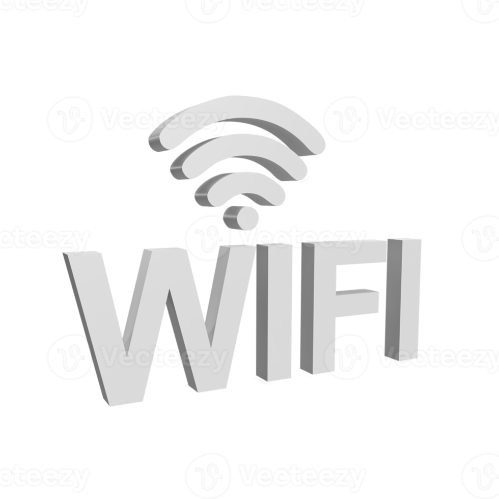 wifi 3d ikon modell tecknad stil koncept. göra illustration png