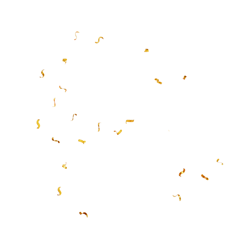 3d render golf confetti png