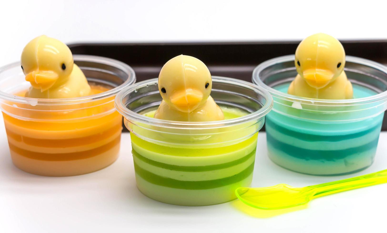 colorful fancy jelly ducks photo