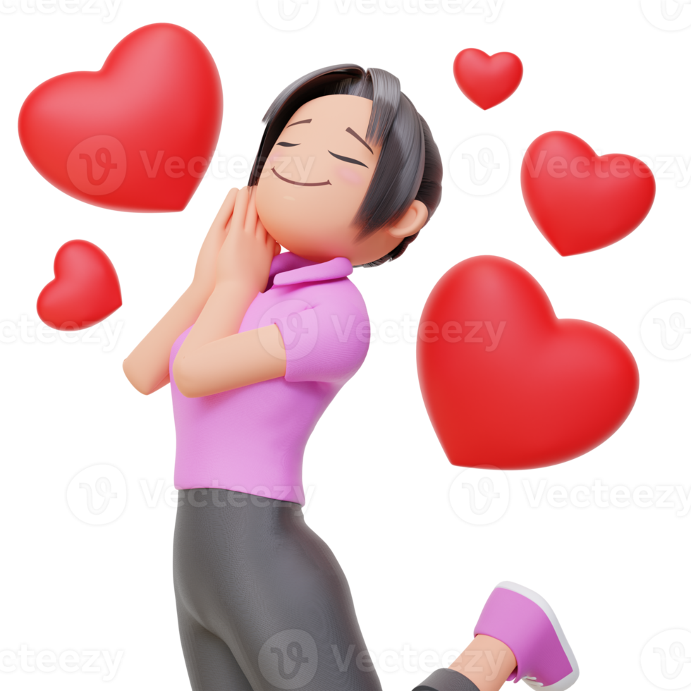 cute girl in happy mood png