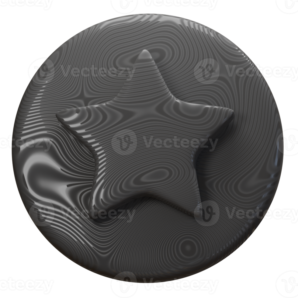 3d rendering favorite icon isolated png