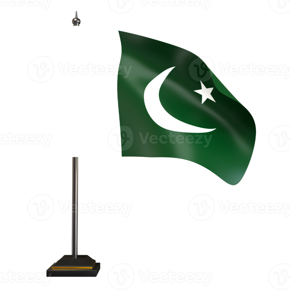 Pakistan flagga 3d illustration png