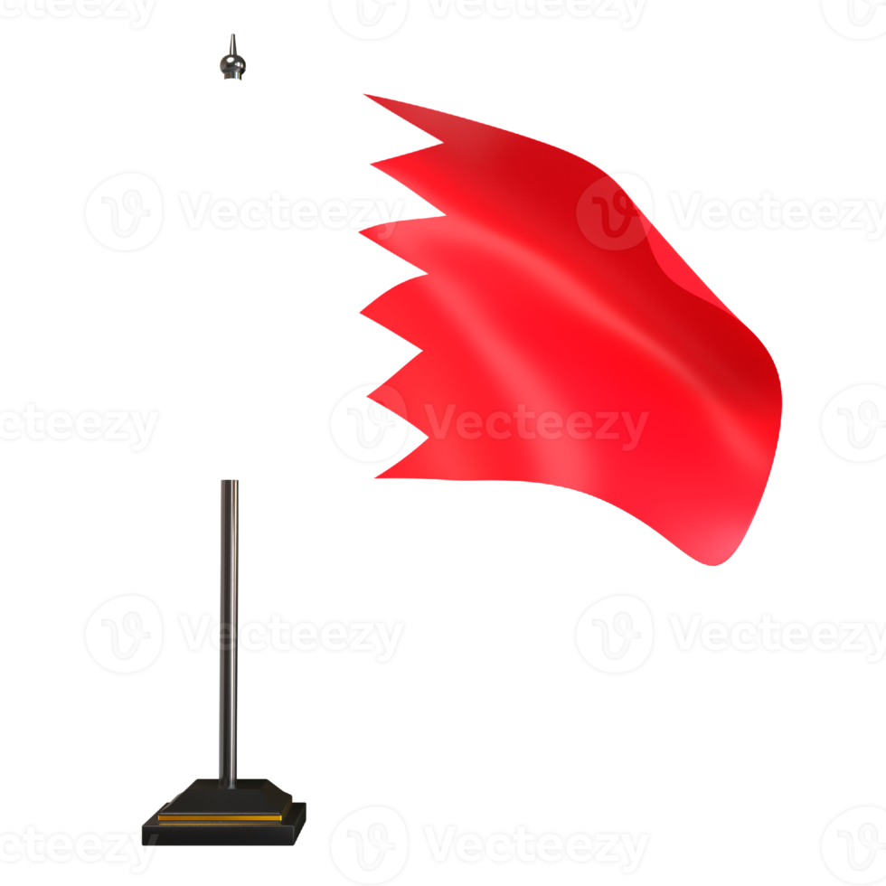 Bahrain Flag 3d Illustration png