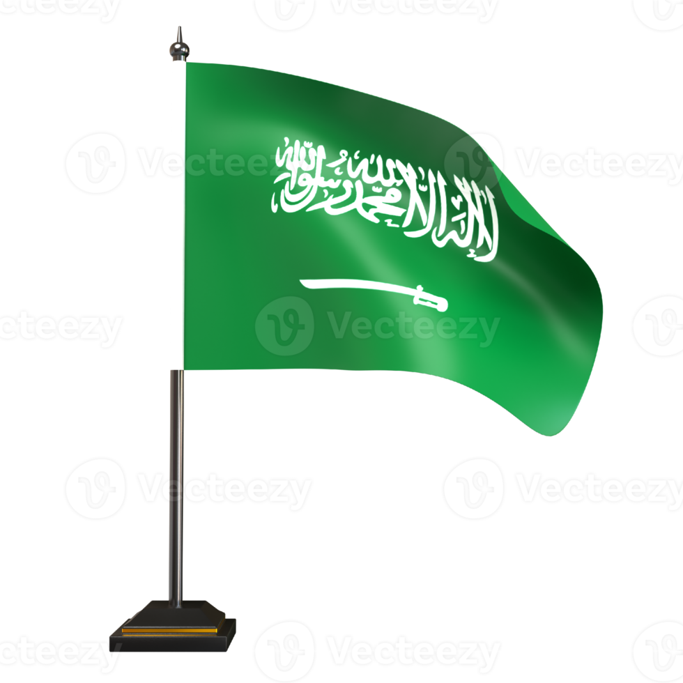 vlag van saoedi-arabië 3d illustratie png