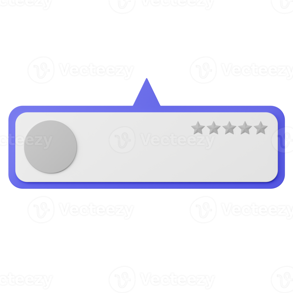 keine Sternebewertung und Überprüfung der 3D-Illustration png