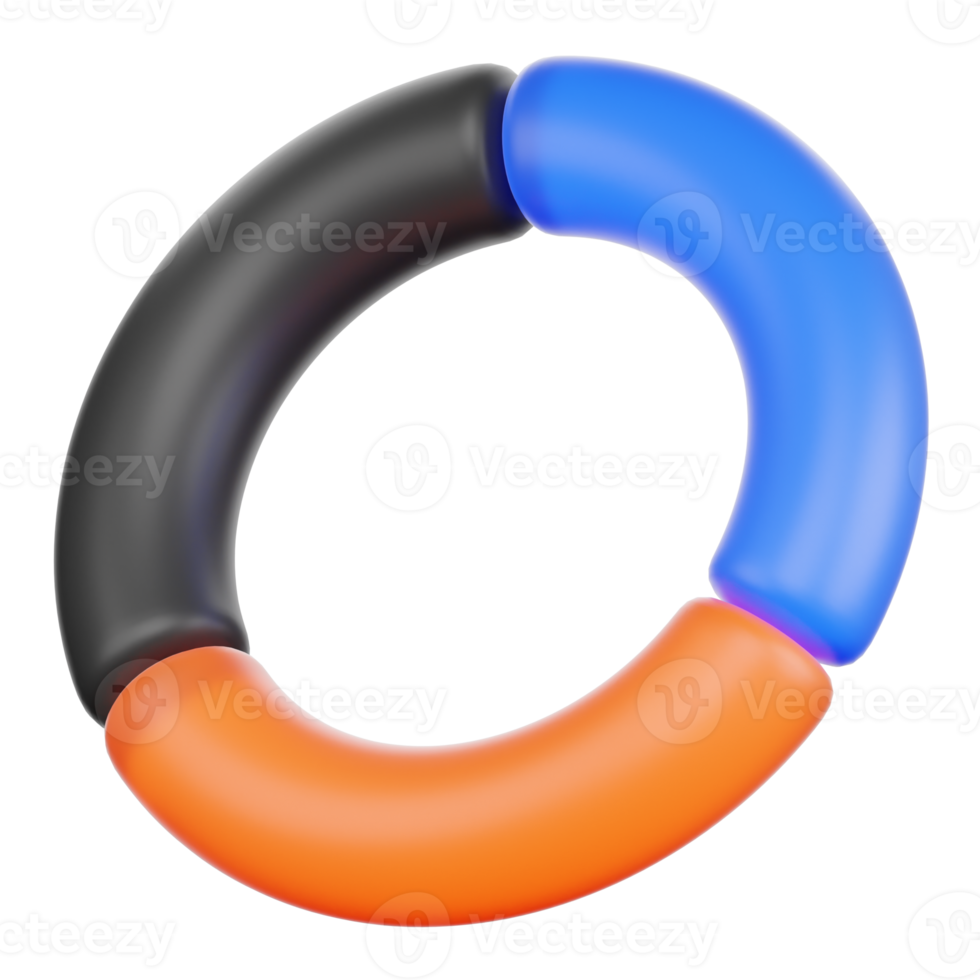 3d Circle Diagram for Infographic Design Illustration png