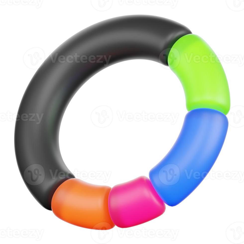 3d Circle Diagram for Infographic Design Illustration png