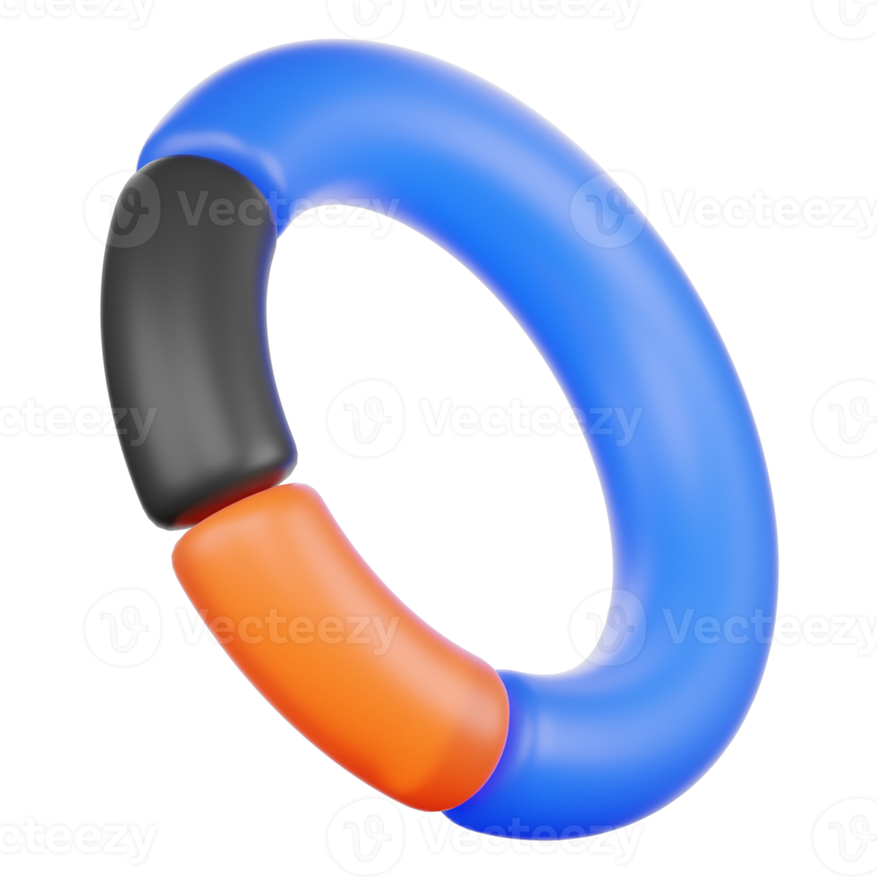 3D-cirkel voor diagram infographic illustratie png