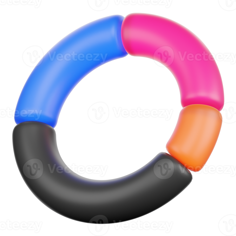 3d Circle Diagram for Infographic Design Illustration png