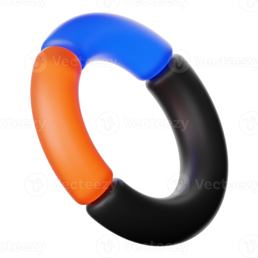 3D-cirkel voor diagram infographic illustratie png