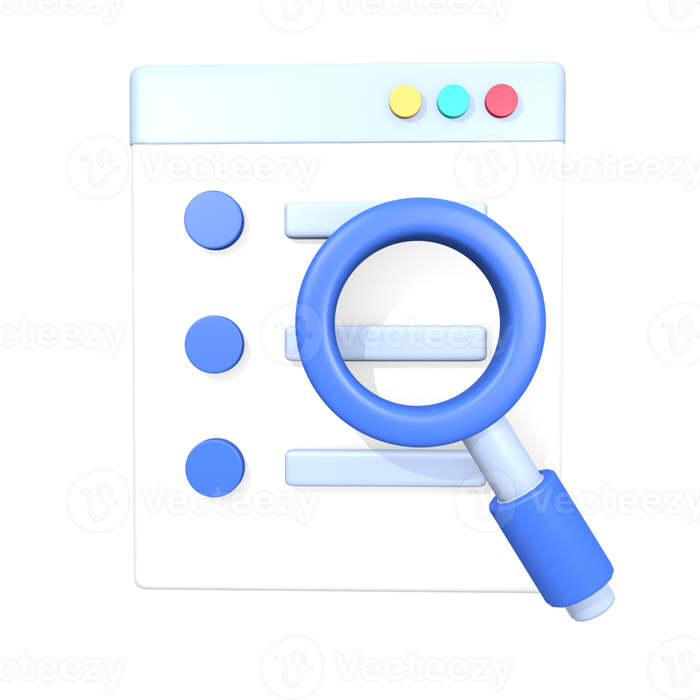 3d business file analysis icon png