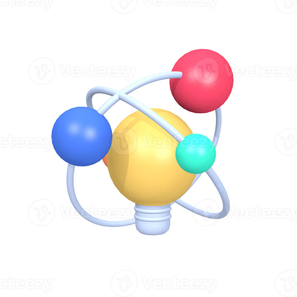 icône de génération d'idée d'entreprise 3d png