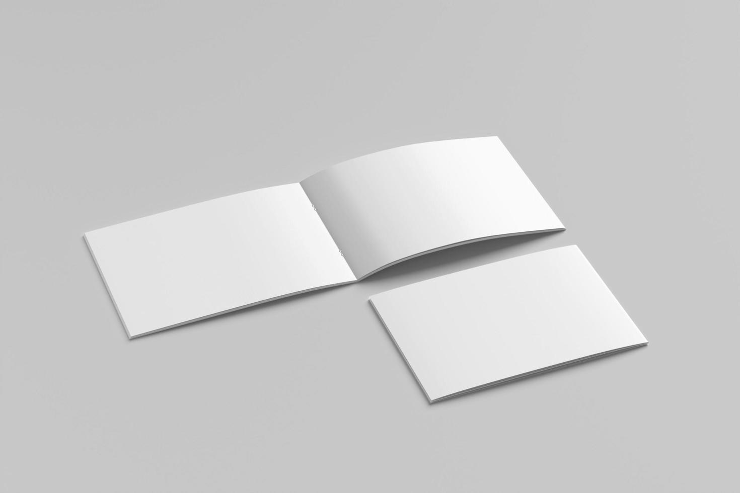 A4 MAGAZINE LANDSCAPE BLANK MOCKUP photo