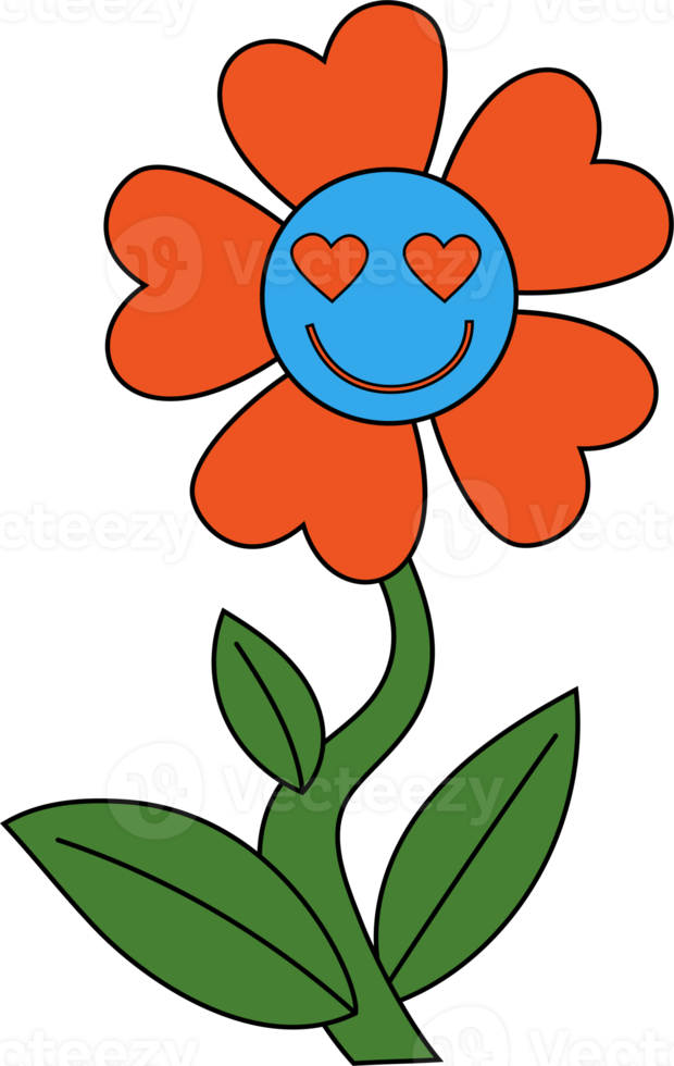 pouvoir des fleurs. visage emoji png