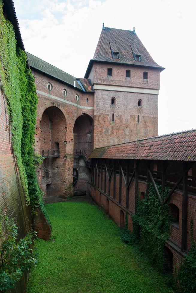 View of one of the inner yards at Malbork castle. Poland photo