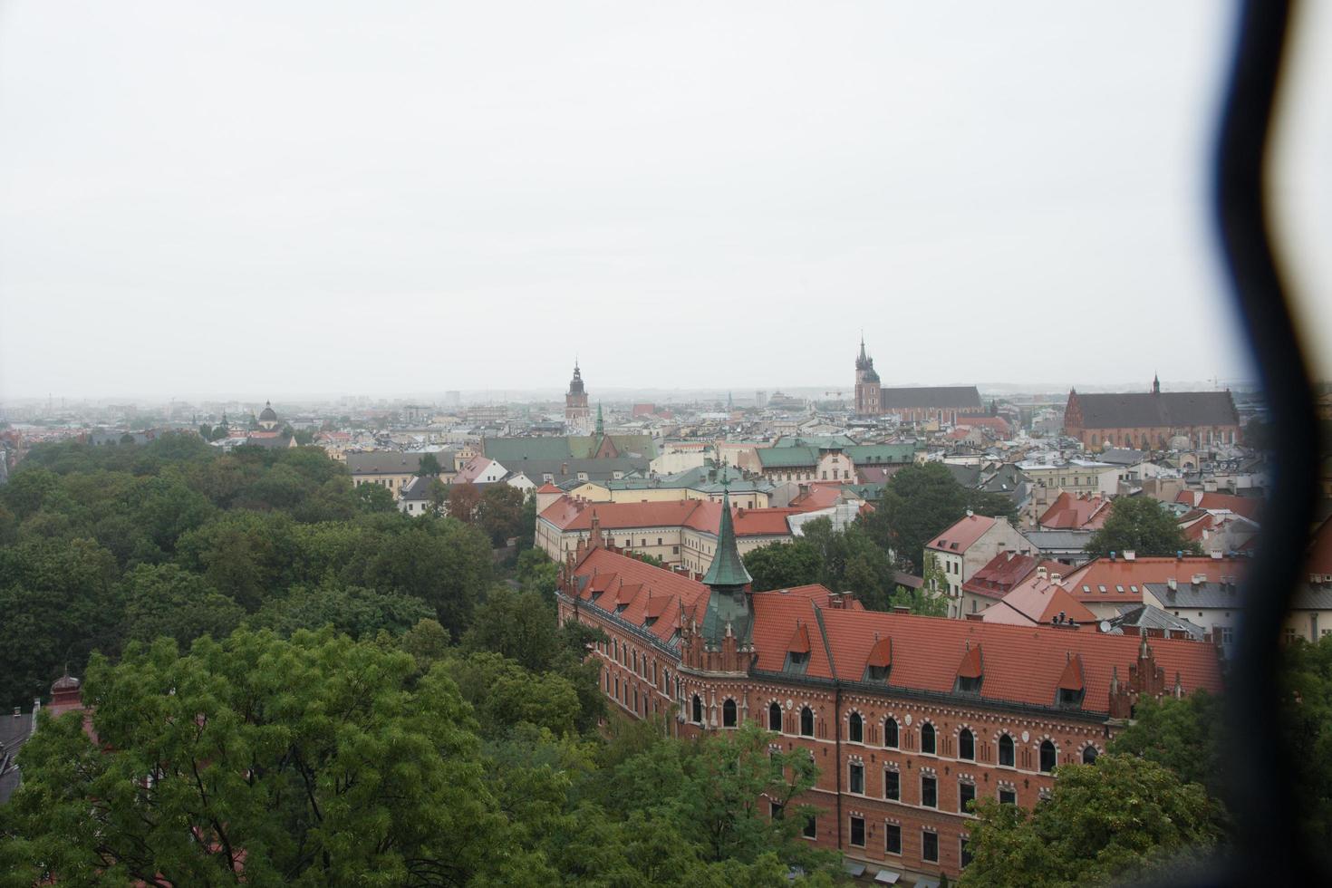 Aerial view of Cracow, Poland photo