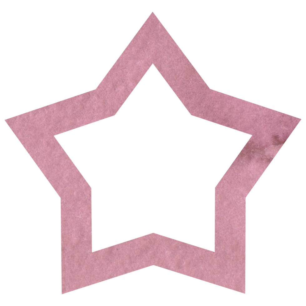 Simple watercolor brown star png