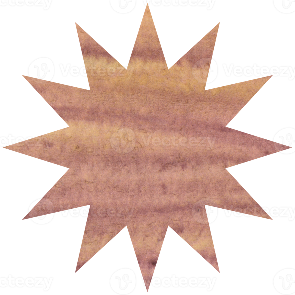 Beautiful watercolor star png