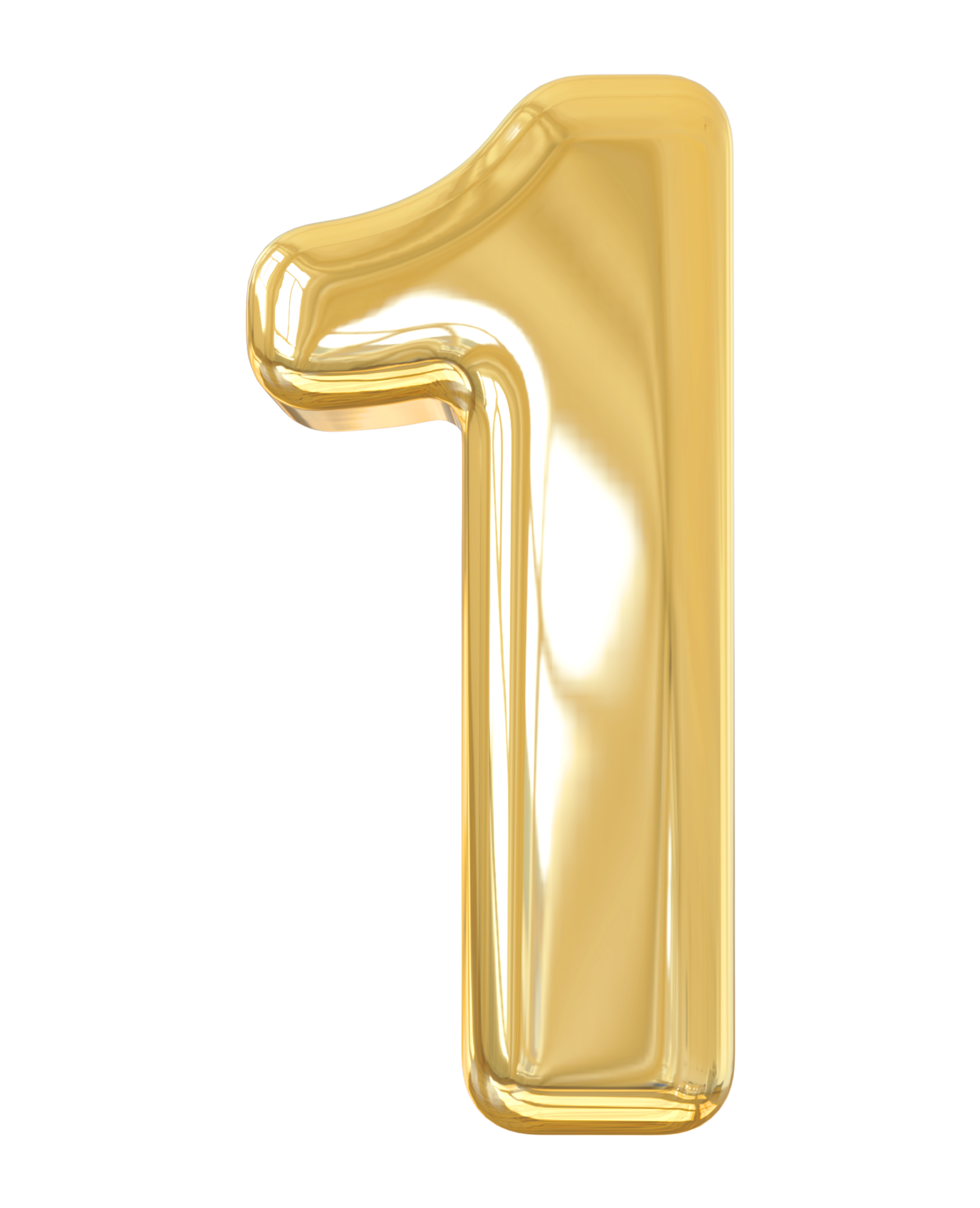 Number 1 Gold 3d 9313546 PNG