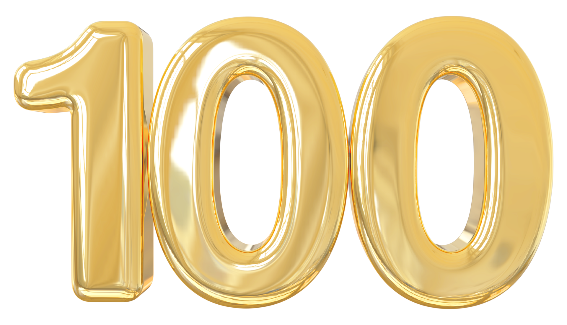 Number 100 gold 3d 9313586 PNG
