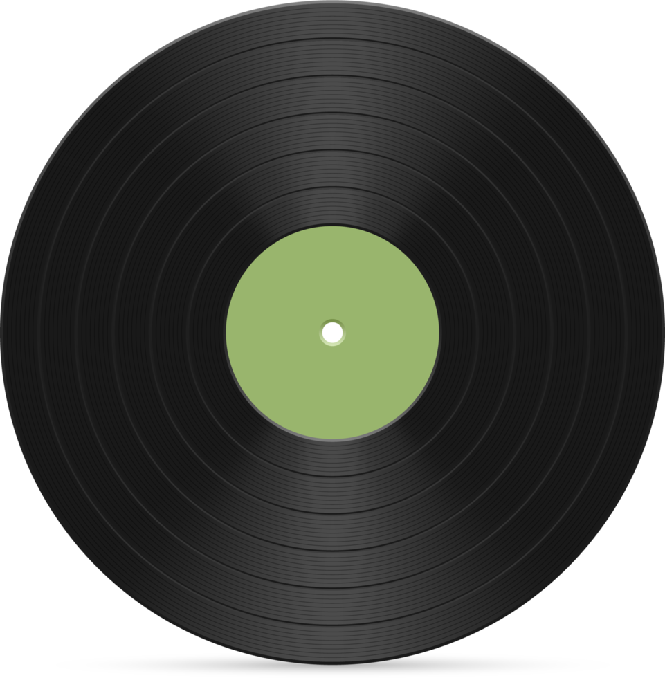 Ilustración de vector de disco de vinilo aislado sobre fondo blanco png