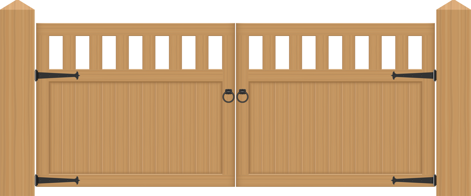 Ilustración de vector de puerta de madera vintage aislado en blanco png