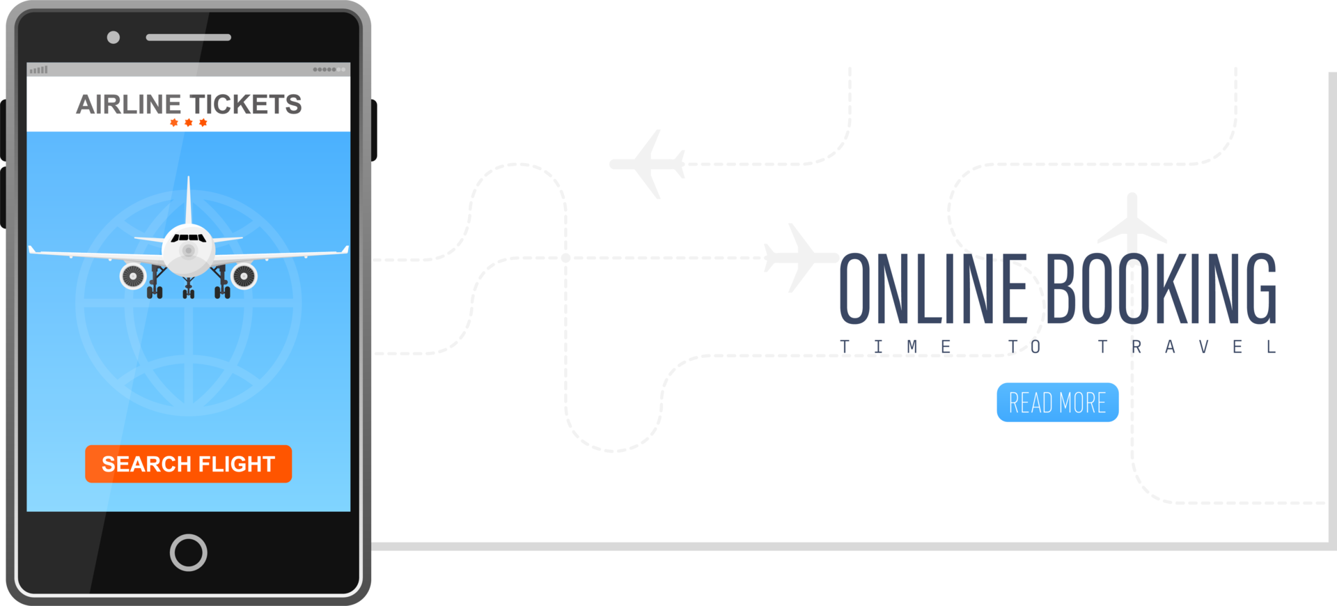 Online booking for plane ticket vector illustration png